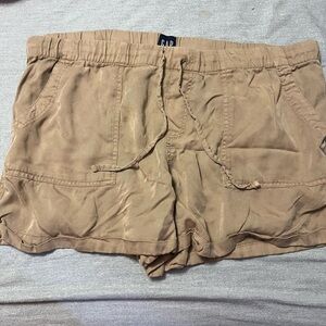 GAP Tan Drawstring Utility Shorts with Elastic Waist